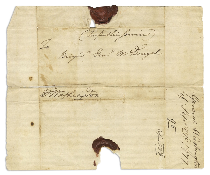 George Washington Franking Signature During the Revolutionary War -- From 22 September 1777 Just Days Before the British Captured Philadelphia